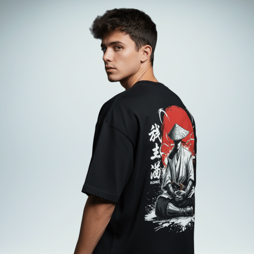 Meditating Samurai: Dark Aesthetic T-Shirt | Urban Ronin Apparel